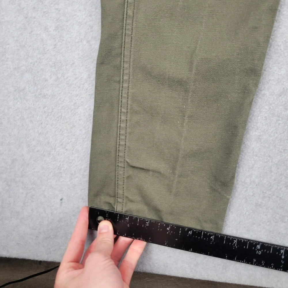 Railcar Fine Goods Flight Trousers Mens 31 Olive Green Canvas Slim Straight USA